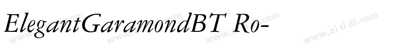ElegantGaramondBT Ro字体转换